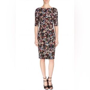 Erdem Floral Kristen Sheath Midi Dress, Size 4